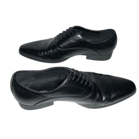 Call It Spring Mens Black Leather Oxford Dress Shoes With Lace-Up Closure & Rubb - Picture 3 of 5